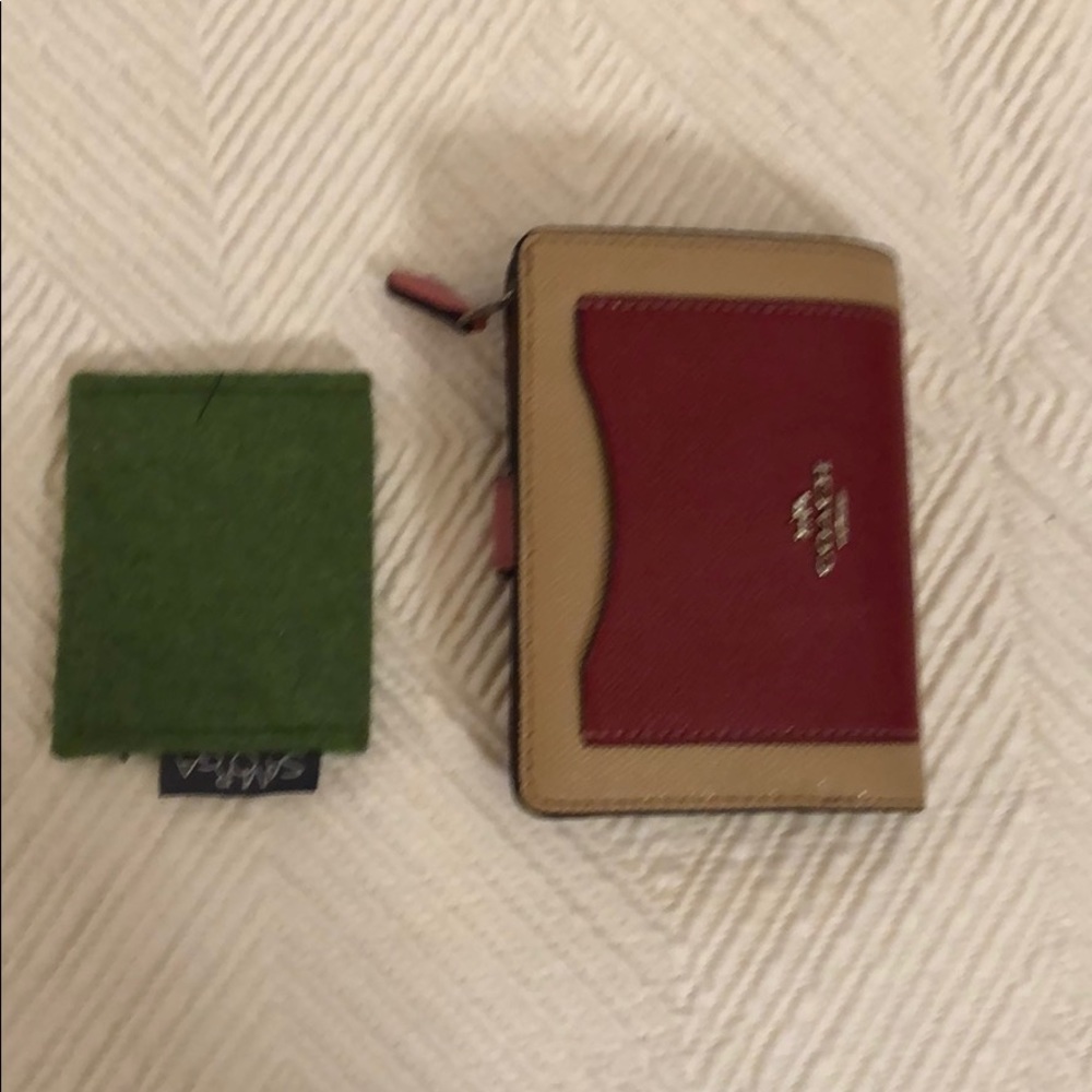Coach tri color wallet
